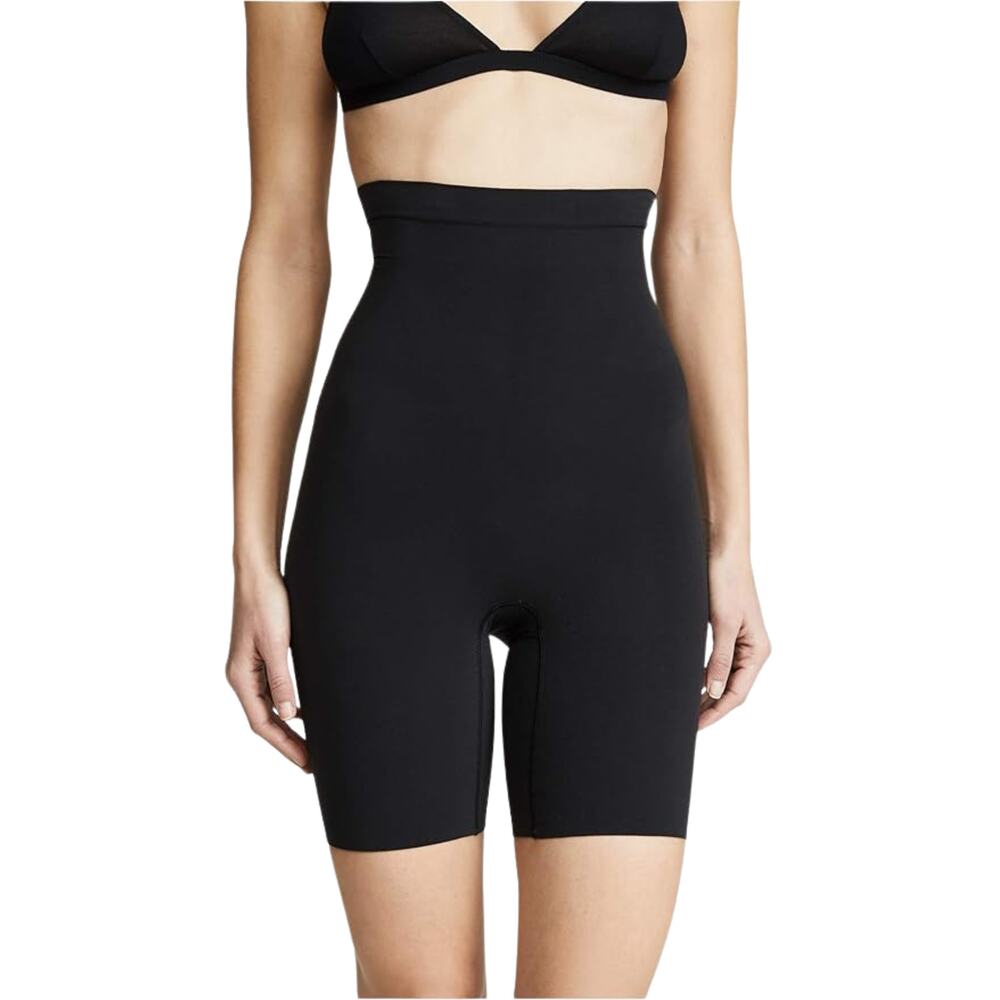 Spanx Higher Power Short Black High Waisted Shapewear Size L Compression